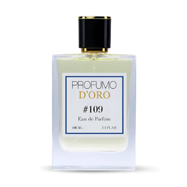 Profumo D’oro #109 – edler Flakon, Hauptansicht des orientalisch-ledrigen Eau de Parfum